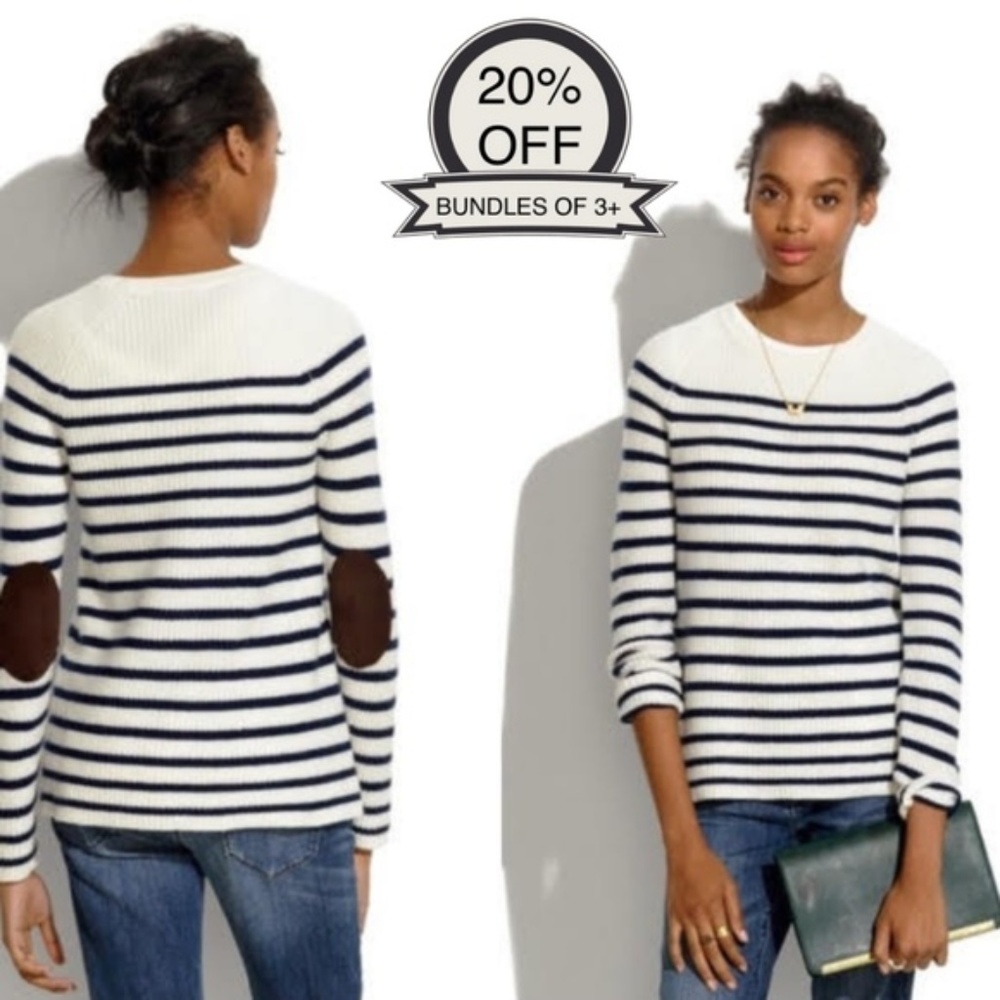 Madewell | Elbow Patched Striped Sweaters | S